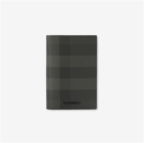 burberry haymarket check passport cover|Check Passport Holder in Charcoal .